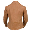 Milwaukee Leather Vintage SFL2814 Women's Cognac Leather Moto Style Fashion Jacket