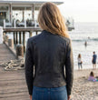 Milwaukee Leather Vintage SFL2814 Women's Black Leather Motorcycle Style Fashion Jacket