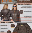 Milwaukee Leather SFL2825 Women's Snap Collar Brown Lambskin Leather Jacket