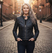 Milwaukee Leather SFL2830 Women's Black Sheepskin Scuba Style Fashion Leather Jacket