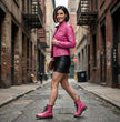 Milwaukee Leather SFL2830 Women's Pink Scuba Style Sheepskin Fashion Leather Jacket