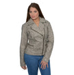 Milwaukee Leather SFL2835 Women's Distressed Brown Motorcycle Style Fashion  Leather Jacket with Asymmetrical Zipper