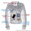 Milwaukee Leather Women's Maiden Royal Blue Premium Sheepskin Motorcycle Fashion Leather Jacket SFL2840