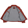 Milwaukee Leather SFL2850 Women's Classic Red Zippered Motorcycle Style Fashion Leather Jacket with Shirt Style Collar