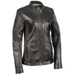Milwaukee Leather SFL2855 Women's Black  Zip Front Fashion Leather Jacket with Side Stretch Fitting