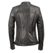 Milwaukee Leather SFL2855 Women's Black  Zip Front Fashion Leather Jacket with Side Stretch Fitting