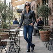 Milwaukee Leather SFL2855 Women's Black  Zip Front Fashion Leather Jacket with Side Stretch Fitting