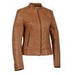 Milwaukee Leather SFL2860 Women's Saddle Zip Front Stand Up Collar Leather Jacket