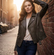 Milwaukee Leather Women's Duchess Olive Motorcycle Style Fashion Casual Leather Jacket SFL2870