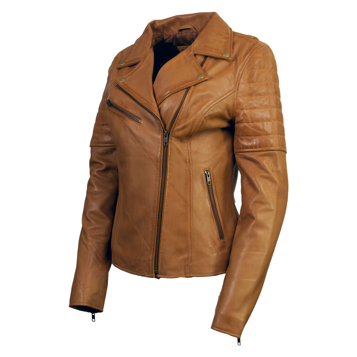 Milwaukee Leather Women's Duchess Whiskey Motorcycle Style Fashion Casual Leather Jacket SFL2870