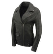 Milwaukee Leather Women's Black Premium New Zealand Lambskin Motorcycle Style Leather Jacket SFL2875