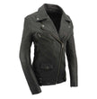 Milwaukee Leather Women's Black Premium New Zealand Lambskin Motorcycle Style Leather Jacket SFL2875