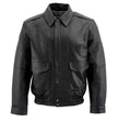 Milwaukee Leather Men's Classic Black Bomber Leather Jacket SFM1519