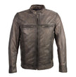 Milwaukee Leather SFM1800 Men's 'Cafe Racer' Anthracite Lambskin Leather Jacket