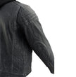 Milwaukee Leather Vintage SFM1802 Men's Black Nubuck Leather Motorcycle Style Fashion Leather Jacket with Hoodie