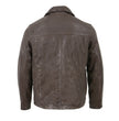 Milwaukee Leather Vintage SFM1804 Men's Classic Brown Zipper Front Jacket with Shirt Collar