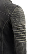Milwaukee Leather Vintage SFM1808 Men's Black Leather Seamed Shoulder Zipper Front Jacket