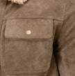 Milwaukee Leather Vintage SFM1811 Men's Classic Taupe Suede Leather Fashion Coat Jacket w/ Plush Sherpa Inside Lining