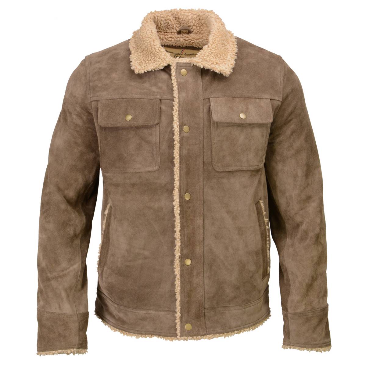 Milwaukee Leather Vintage SFM1811 Men's Classic Taupe Suede