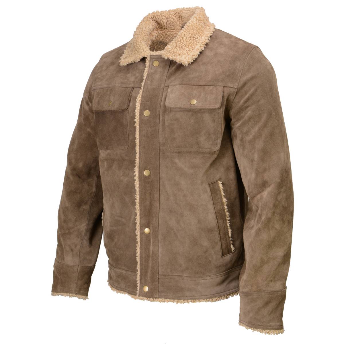 Milwaukee Leather Vintage SFM1811 Men's Classic Taupe Suede