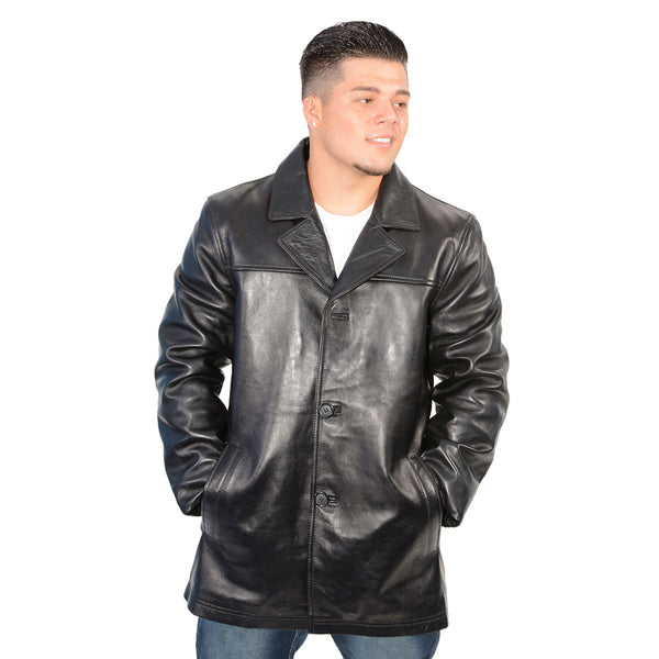 Milwaukee Leather Men's Black Classic Button Closure Fashion