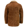 Milwaukee Leather Vintage SFM1819 Men's Western Style Long Brown Suede Leather Fashion Coat Jacket