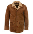 Milwaukee Leather Vintage SFM1819 Men's Western Style Long Brown Suede Leather Fashion Coat Jacket