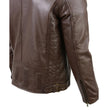 Milwaukee Leather SFM1835 Men's Brown ‘Cafe Racer’ Leather Jacket with Snap Button Collar