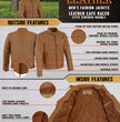 Milwaukee Leather SFM1835 Men's Saddle ‘Cafe Racer’ Leather Jacket with Snap Button Collar