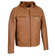 Milwaukee Leather SFM1845 Men's Saddle Fashion Casual Leather Jacket with Removable Hoodie