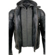 Milwaukee Leather SFM1846 Men's Black Fashion Casual Leather Jacket with Removable Hoodie