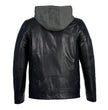 Milwaukee Leather SFM1850 Men's Black Snap Collar Leather Moto Jacket with Removable Hoodie