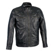 Milwaukee Leather Men's Black Motorcycle Fashion Leather Jacket with Front Zipper Closure SFM1860
