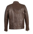 Milwaukee Leather Men's Broken Brown Leather Jacket with Front Zipper Closure SFM1860