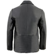 Milwaukee Leather SFM1880 Men's Black 2-Button Closure Car Coat Blazer Leather Jacket