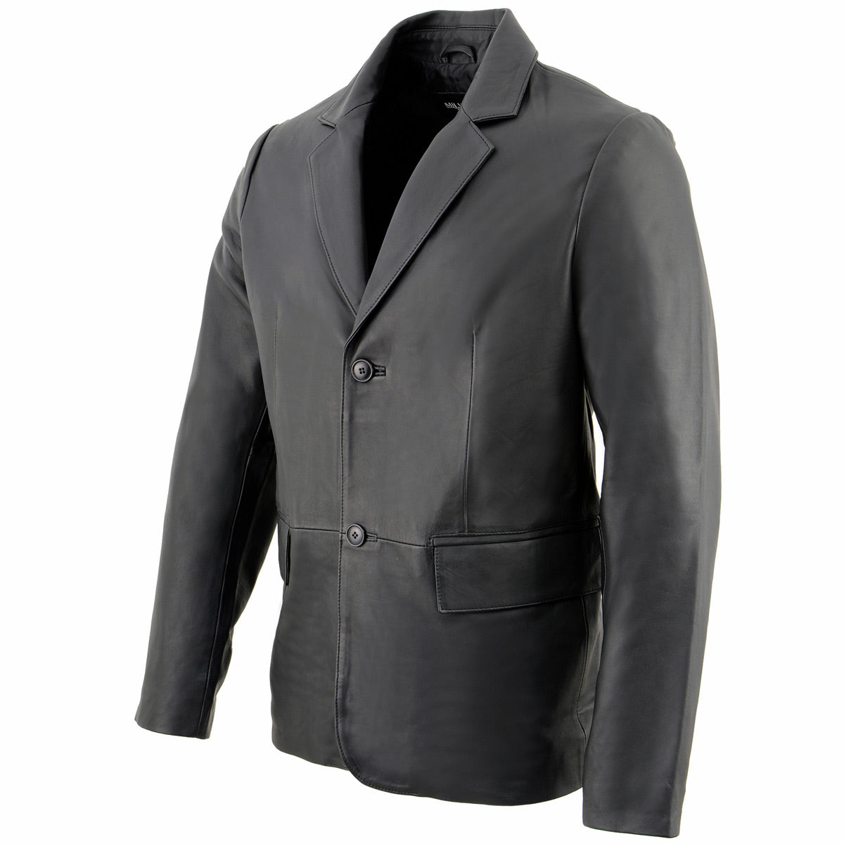 Milwaukee Leather SFM1880 Men's Black 2-Button Closure Car Coat