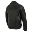 Milwaukee Leather SFM1885 Men's Black Leather Fashion Jacket with Piping Design