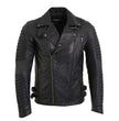 Milwaukee Leather SFM1885 Men's Black Leather Fashion Jacket with Piping Design
