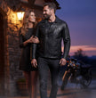 Milwaukee Leather SFM1885 Men's Black Leather Fashion Jacket with Piping Design