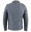 Milwaukee Leather SFM1890 Men's Blue Leather Classic Moto Leather Jacket