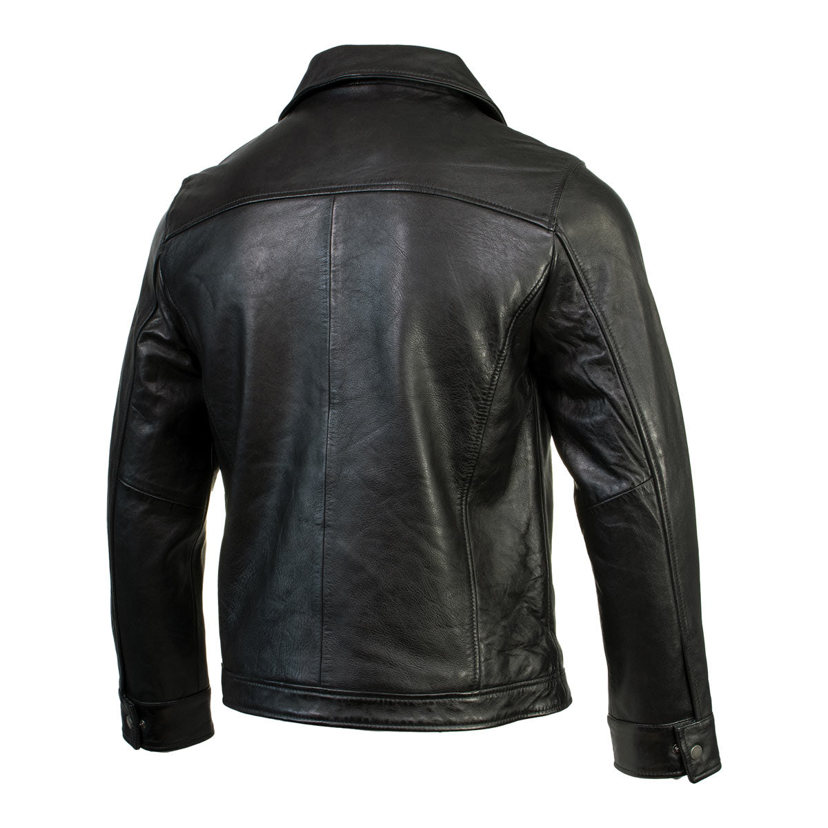 Boston Harbour 2.0 Men's Black New Zealand Lamb Leather Fashion Car Coat Jacket SFM1898
