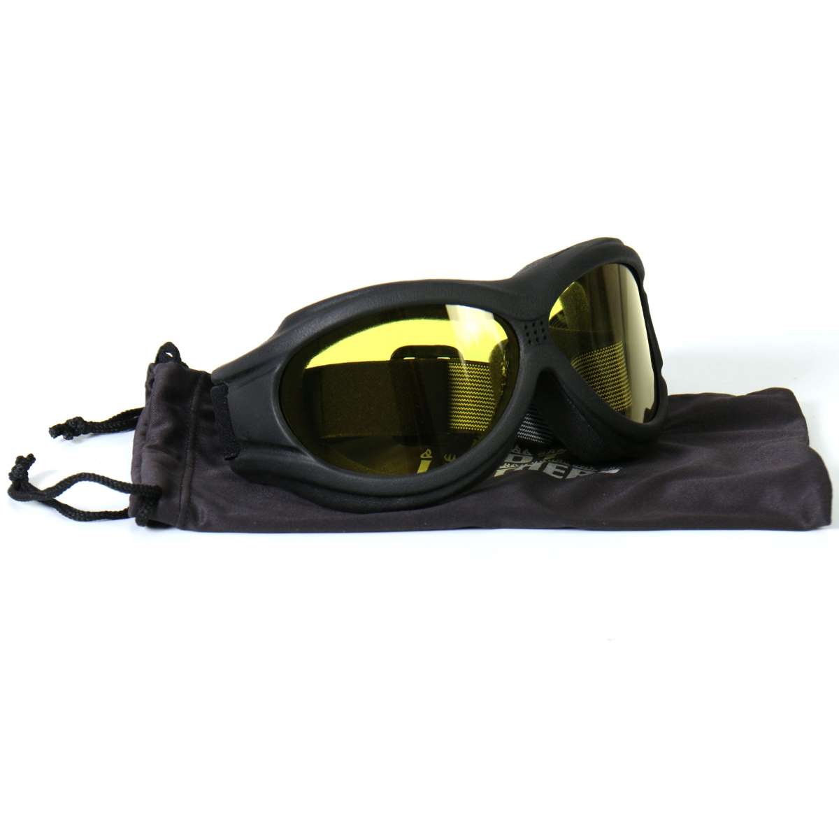 Hot Leathers Big Ben Goggles with Yellow Lenses SGG1003