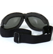Hot Leathers SGG1004 Eliminator Style Motorcycle Riding Goggles with Smoke Lenses