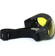Hot Leathers SGG1007 Eliminator Style Motorcycle Riding Goggles with Yellow Lenses