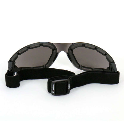 Hot Leathers Safety Sunglasses Goggles with Smoke Mirror Lenses SGG1013