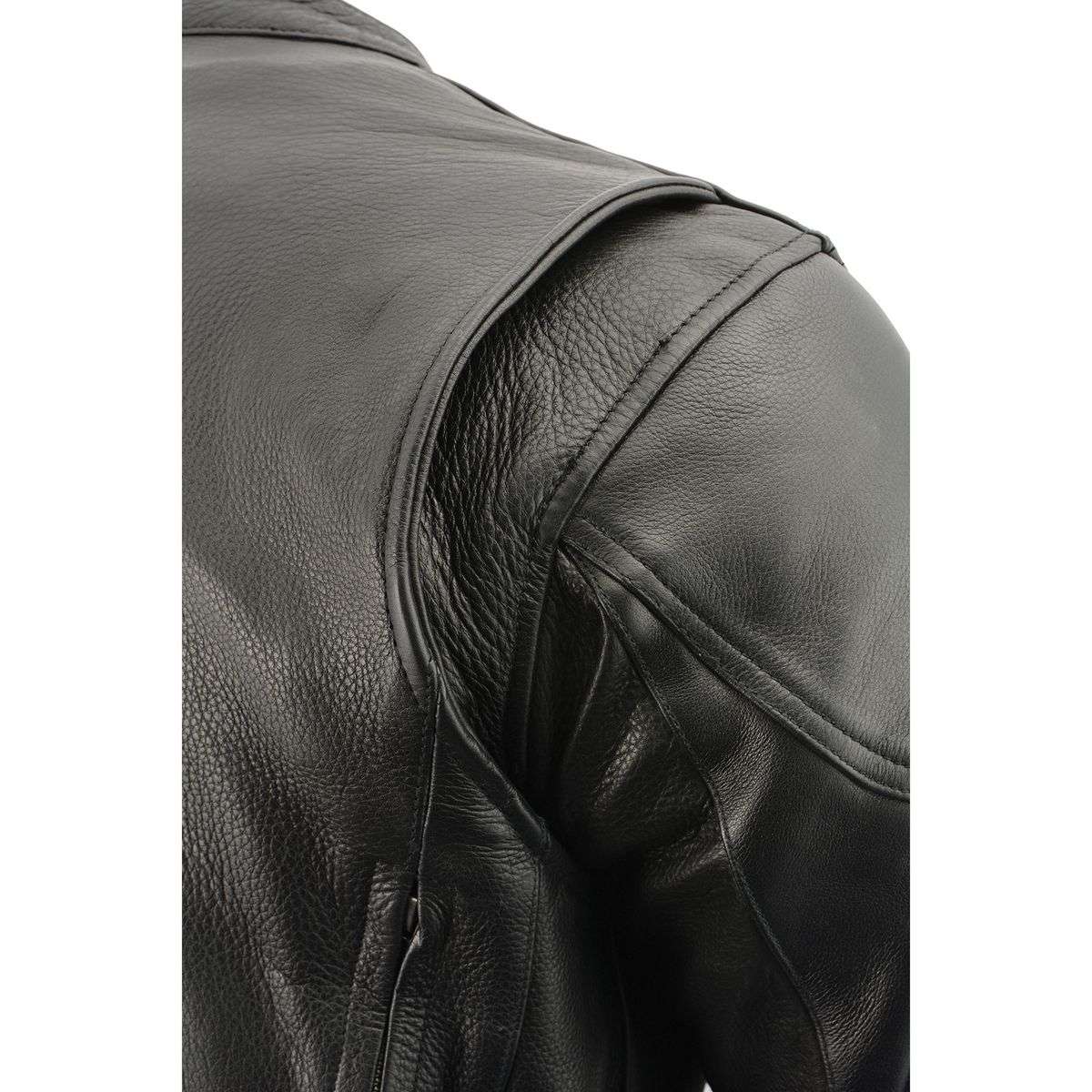 Milwaukee Leather SH1010 Men's 'Scooter' Black Vented Leather