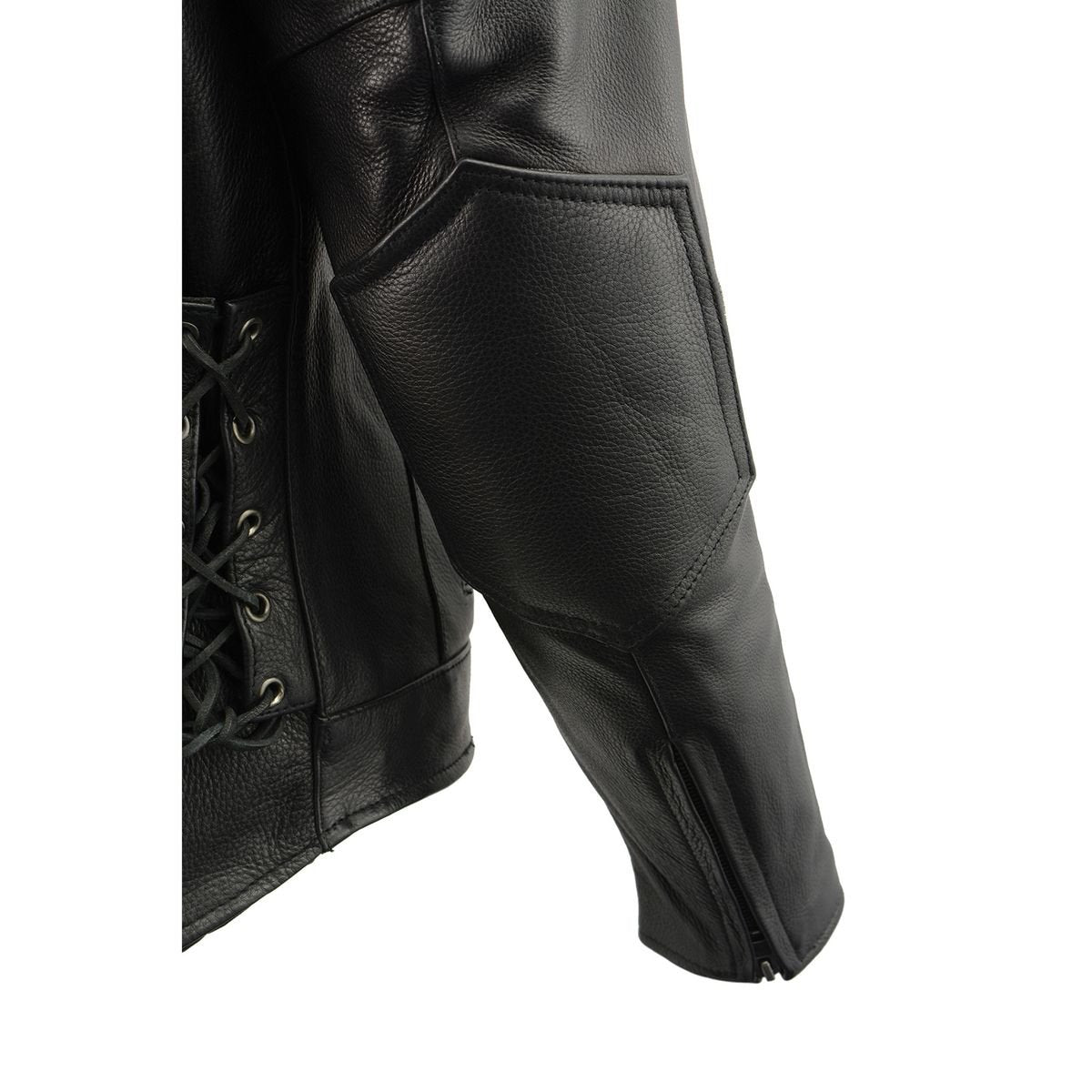 Milwaukee Leather SH1010 Men's 'Scooter' Black Vented Leather