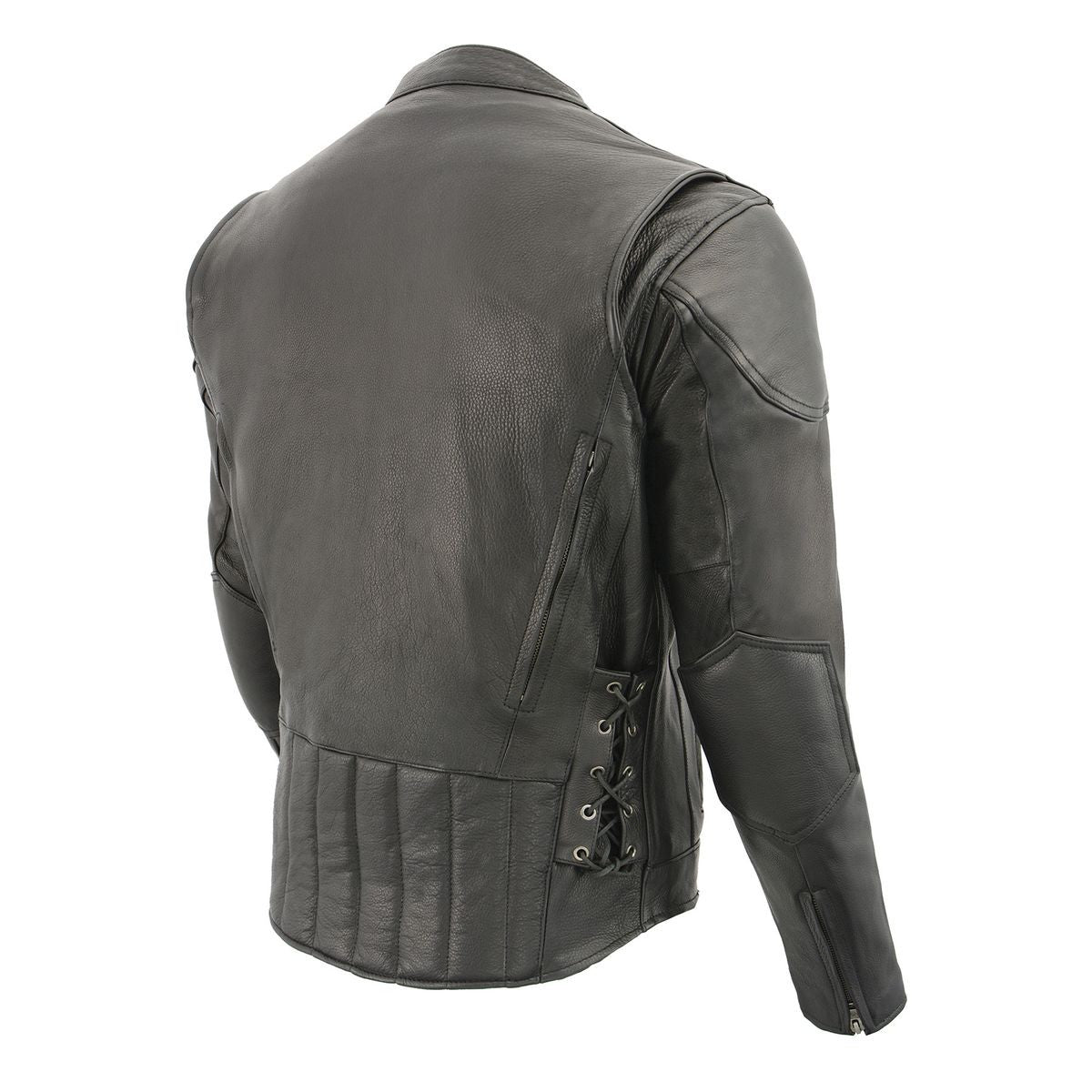 Milwaukee Leather SH1010 Men's 'Scooter' Black Vented Leather