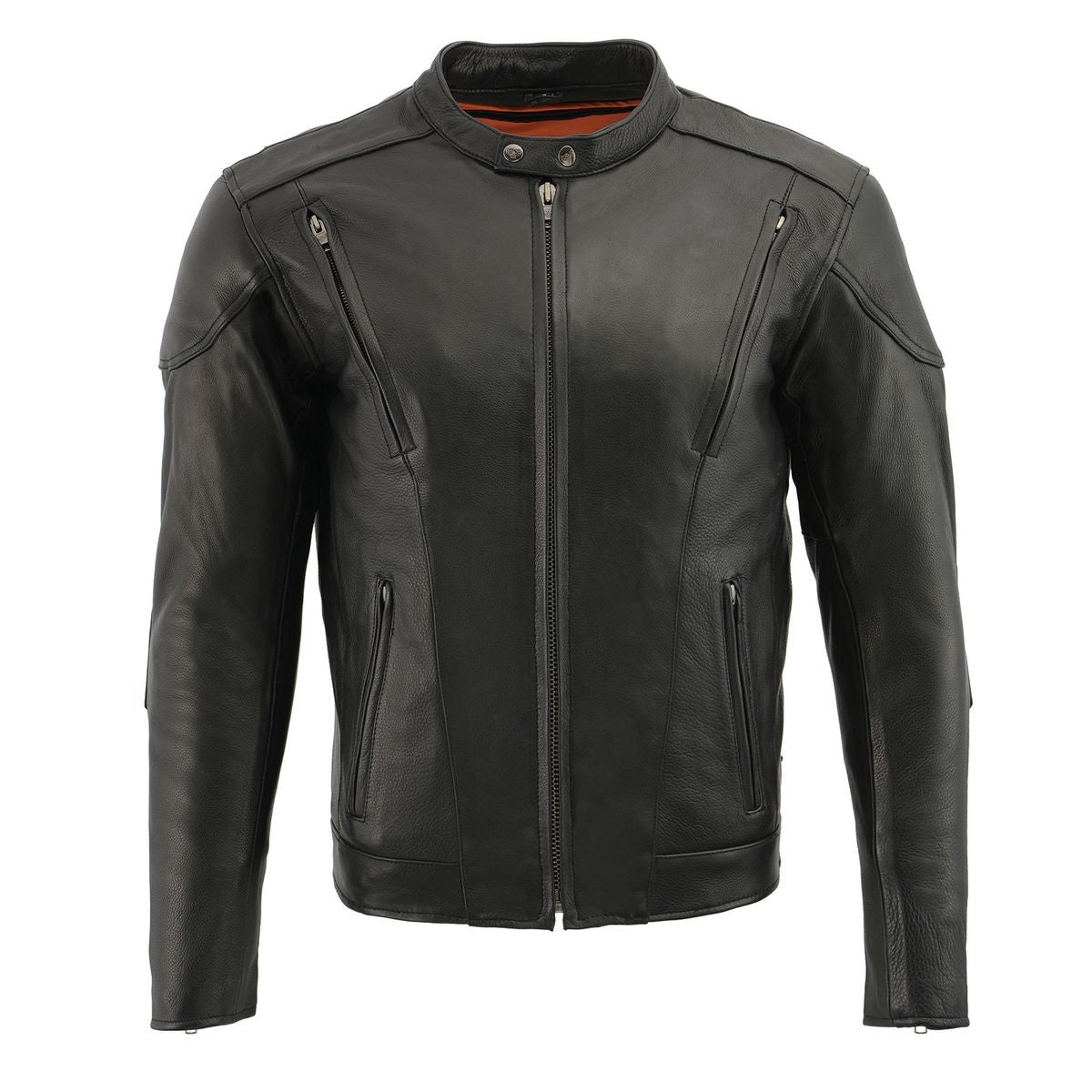 Milwaukee Leather SH1010 Men's 'Scooter' Black Vented Leather