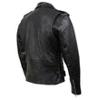 Milwaukee Leather SH1011 Men's Classic Brando Premium Leather Black Motorcycle Riders Leather Jacket w/ Side Laces